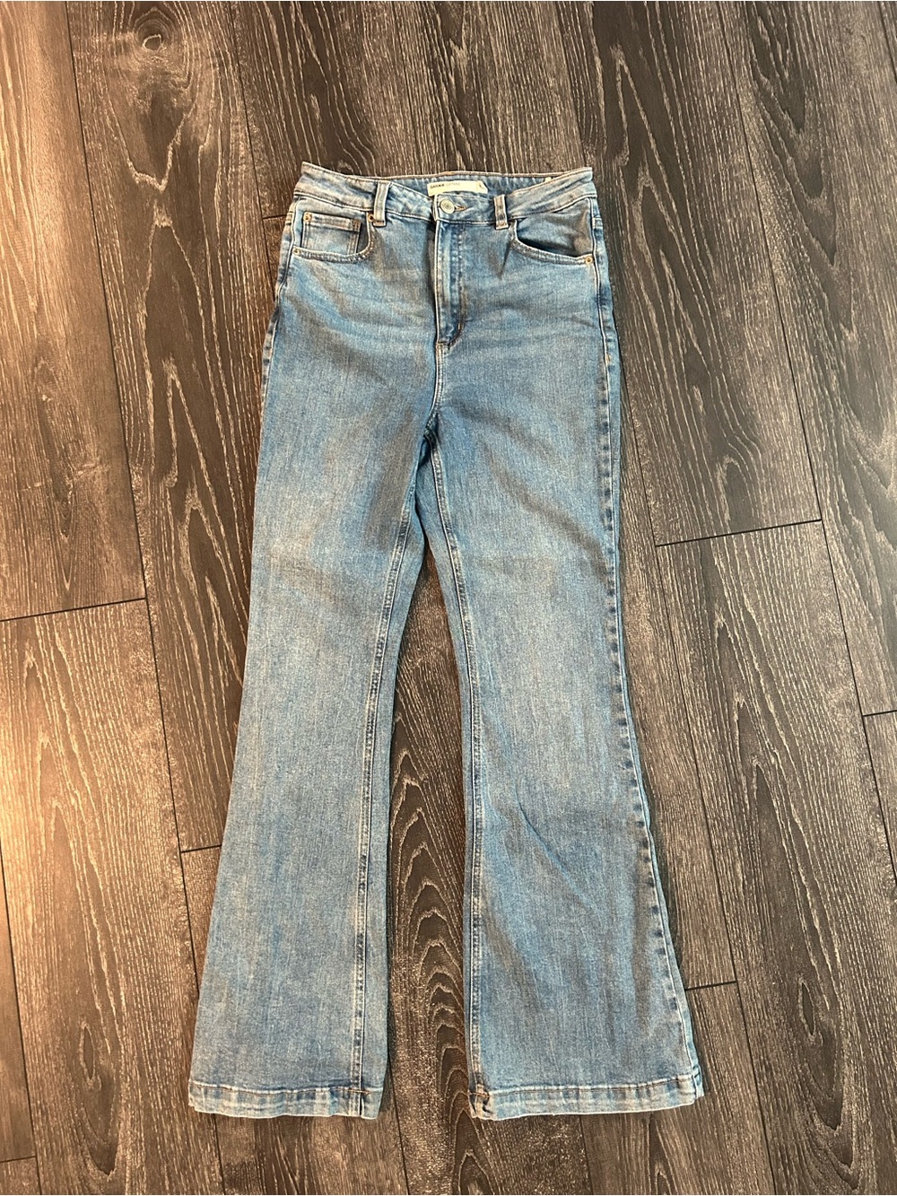 Garage High-Rise Flare Jeans - Light Blue